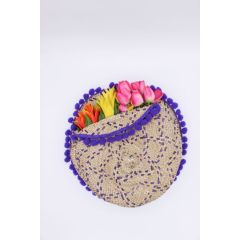 تعليقة مزهرية مصنوعة من سعف النخيل الطبيعي